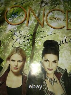 Once Upon A Time 26x Cast Signed Poster COA Lana Parrilla, Jennifer Morrison