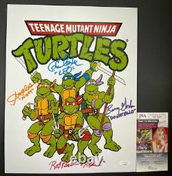 Original 4 Teenage Mutant Ninja Turtles Cast Signed 11x14 Photo C TMNT JSA COA