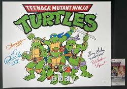 Original 4 Teenage Mutant Ninja Turtles Cast Signed 16x20 Photo B TMNT JSA COA