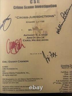 Original Csi Full Cast Signed Shooting Script Jsa Coa William Peterson J Fox