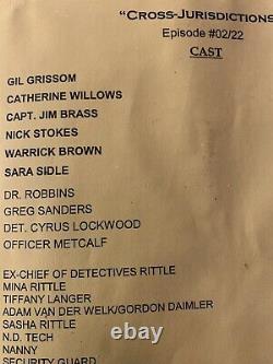Original Csi Full Cast Signed Shooting Script Jsa Coa William Peterson J Fox