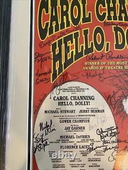 Original HELLO DOLLY! Broadway Poster-Window Card SIGNED Carol Channing & cast