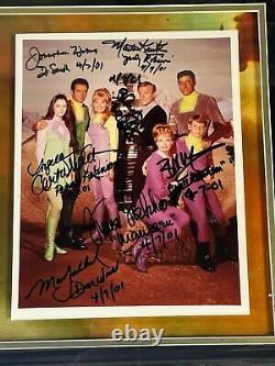 Original Lost In Space Cast Framed Color 8x10 Photo Signed By 7 JSA LOA COA