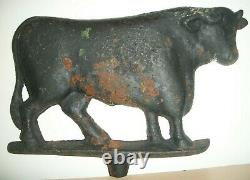 Original, Rare 1800's Cast Iron Bull-cow Figure, Farm Sign Or Butcher Shop Topp