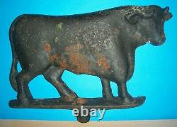 Original, Rare 1800's Cast Iron Bull-cow Figure, Farm Sign Or Butcher Shop Topp