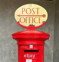 Original Reclaimed Red Cast Iron George 5th Pillar Box Sign UKAA Post Box