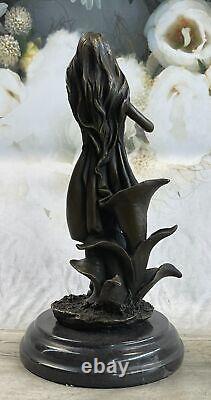 Original Signed Mother Earth Bronze Sculpture Statue Hot Cast Signed Mavchi Gift