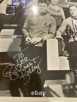 Original Star Trek Cast Signed 8x10 Shatner Nimoy Kelley Doohan Takei JSA ALOA