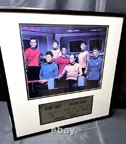 Original Star Trek Cast Signed Colored Photo LE Plaque #1627/2500 With COA