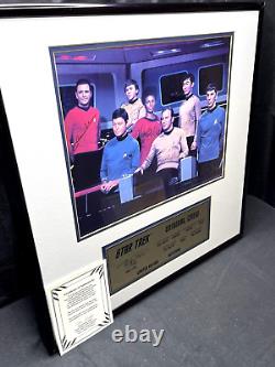 Original Star Trek Cast Signed Colored Photo LE Plaque #1627/2500 With COA