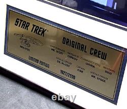 Original Star Trek Cast Signed Colored Photo LE Plaque #1627/2500 With COA