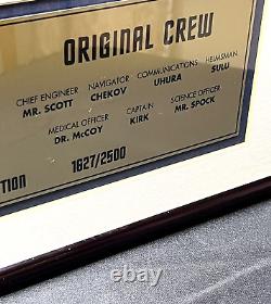 Original Star Trek Cast Signed Colored Photo LE Plaque #1627/2500 With COA