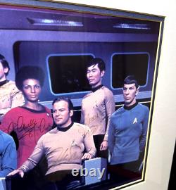 Original Star Trek Cast Signed Colored Photo LE Plaque #1627/2500 With COA