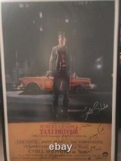 Original Taxi Driver Movie Poster Signed By Cast