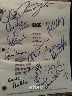 Oz Tv Show cast signed script COA Screen Used