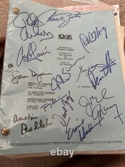 Oz Tv Show cast signed script COA Screen Used