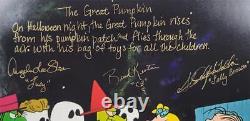 Peanuts Cast signed 11x14 Photo Charlie Brown Halloween Kesten Sloan Tolkin COA