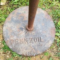 Pennzoil Oil Cast Iron Base