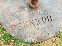 Pennzoil Oil Cast Iron Base