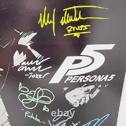 Persona 5 Cast signed Joker Ryuji Futaba Goro Akechi Shido 11x14 Photo BAS