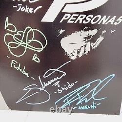 Persona 5 Cast signed Joker Ryuji Futaba Goro Akechi Shido 11x14 Photo BAS