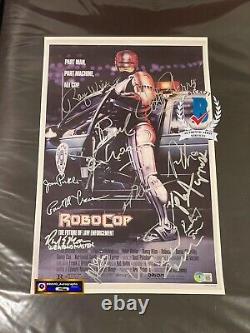 Peter Weller Signed Robocop Cast Signed 11x17 Bas