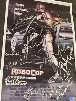 Peter Weller Signed Robocop Cast Signed 11x17 Bas