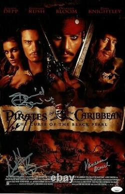 Pirates Of The Caribbean Cast (6) Signed 11x17 Photo Poster Jsa Coa