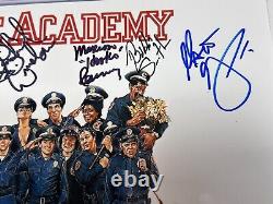 Police Academy Movie Cast Photograph 16x20 Signed 8 Signatures Bubba Smith