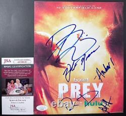 Prey Cast Signed By 5 8x10 Mini Movie Poster Photo Autograph AMber JSA COA