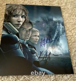 Prometheus Cast Signed Michael Fassbender Charlize Theron Noomi Rapace COA 8x10