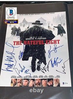 Quentin Tarantino Signed Hateful Eight Cast Signed 11x14 Bas Coa Beckett C