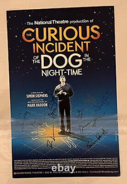 RARE Curious Incident Dog Night-Time POSTER Autographed by NYC Broadway cast