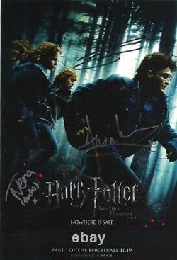 RARE! Harry Potter and the Deathly Hallows Cast Signed 11X17 Color Photo COA