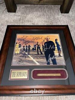 RARE! THE SOPRANOS Cast SIGNED FRAMED Photo JAMES GANDOLFINI TONY SIRICO COA