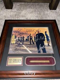 RARE! THE SOPRANOS Cast SIGNED FRAMED Photo JAMES GANDOLFINI TONY SIRICO COA