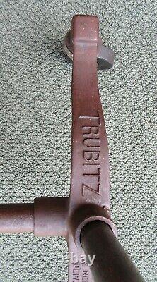 RARE Vintage Signed TRUBITZ Cast Iron Industrial Department Store Clothing Rack