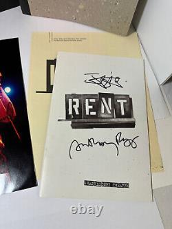 RENT Original Cast Program Book Photo Set SIGNED Anthony Rapp Adam Pascal