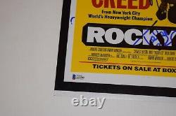 ROCKY II 2 Cast Signed 11x17 Poster Sylvester Stallone Shire Young BECKETT COA