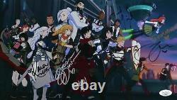 RWBY 8x14 Cast Photo Signed Dismuke Eberle Dunkelman Jones Zech McNee JSA COA