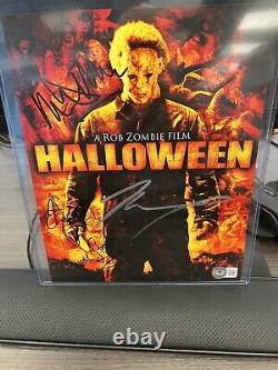 Rare Dual Signed Halloween Cast Autographs Mane, McDowell, Compton Beckett LOA