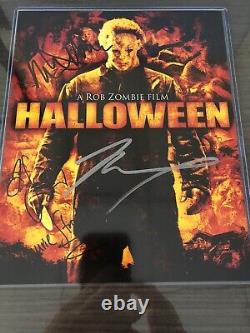 Rare Dual Signed Halloween Cast Autographs Mane, McDowell, Compton Beckett LOA