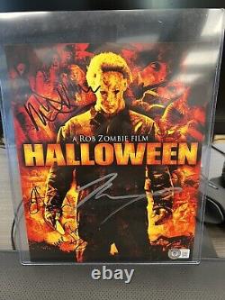 Rare Dual Signed Halloween Cast Autographs Mane, McDowell, Compton Beckett LOA