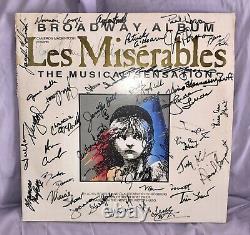 Rare Les Miserables Original Broadway Cast Signed Lp/album