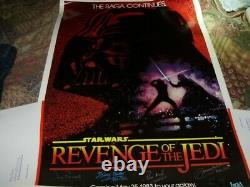 Revenge Of The Jedi Poster Signed By 7 All In Person