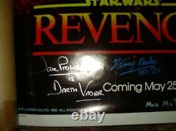 Revenge Of The Jedi Poster Signed By 7 All In Person