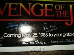 Revenge Of The Jedi Poster Signed By 7 All In Person