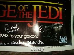 Revenge Of The Jedi Poster Signed By 7 All In Person