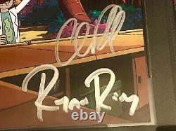 Rick and Morty Cast Signed Card Dan Harmon Justin Roiland
