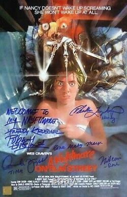 Robert Englund Freddy Krueger Cast Autographed Nightmare Elm St Poster ASI Proof